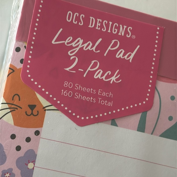 OCS Designs Grimalkin Garden Legal Pad 80 Sheet 2 Pack - Picture 2 of 9